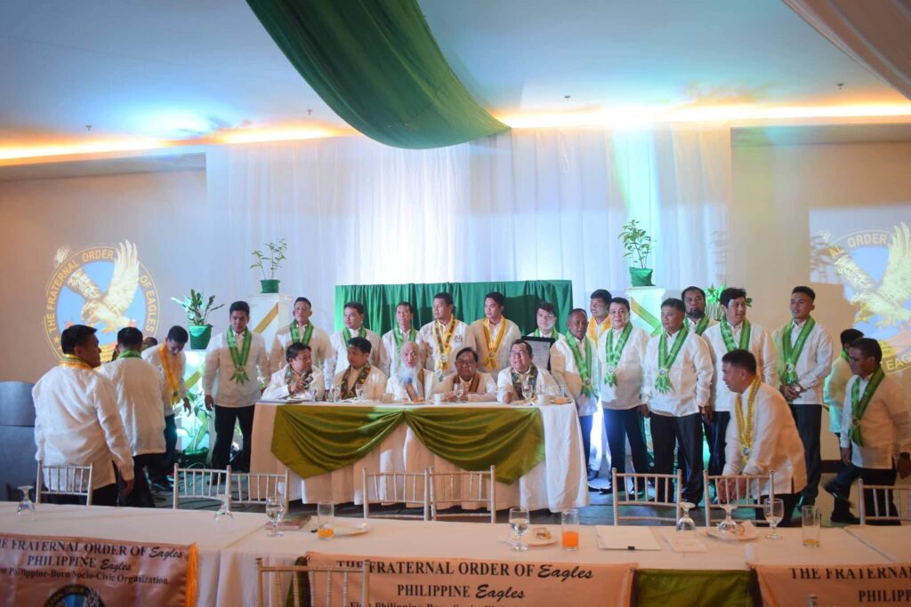 The five wonderful eagles clubs under the umbrella of Palawan Region IV’s Regional Governor Kuya Rod Jaca and all regional officials (IV) during the conduct of chartering rituals and grand induction ceremonies. Proud to be kuya and belonging to Palawan 1780 Islands Eagles Club of the Fraternal Order of Eagles -Philippine Eagles.  Mabuhay ang Agila! October 15th 22 Asturias Hotel, PPC Palawan. Big thanks mga kuya and mga ate from the national echelon of the fraternal order. “Humanitarian Service” is our common business.